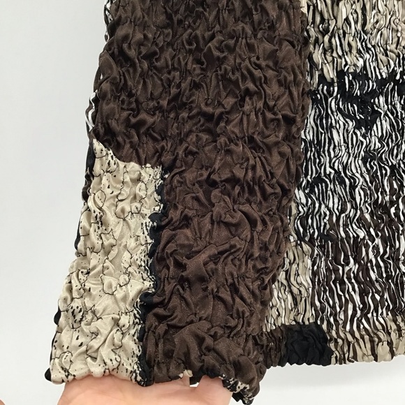 Joseph Ribkoff Veston Jacket Textured Fabric Black/Brown Career Casual Size 12 - Picture 6 of 8